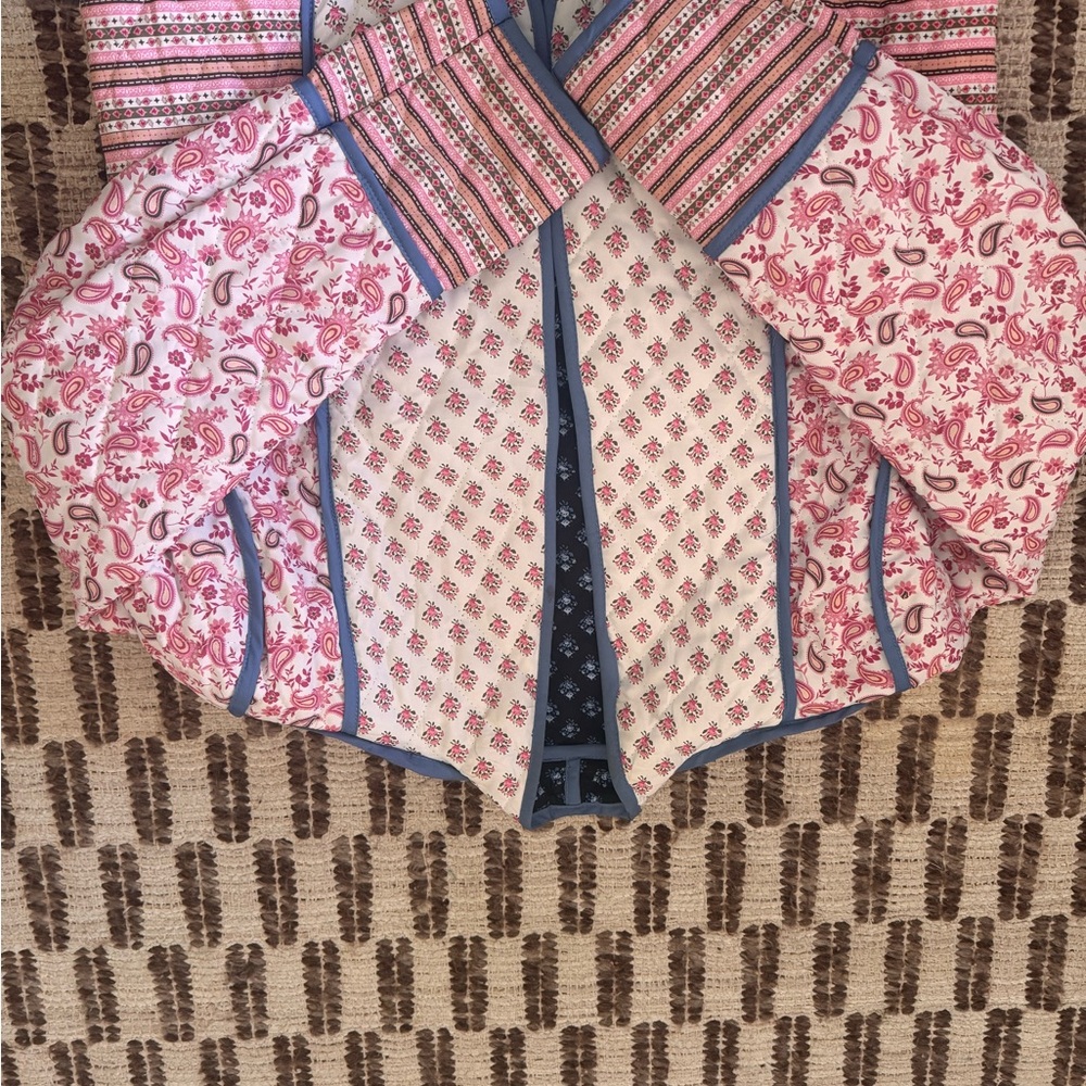 Women's Blue Patterned Jacket - image 4